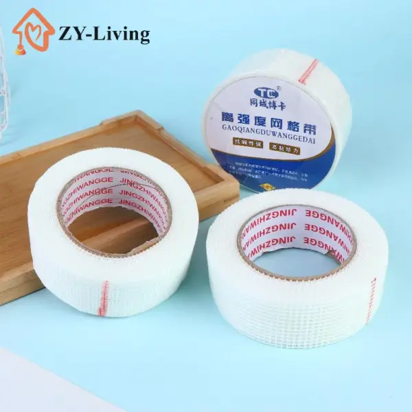 2 Roll 30M Glass Fiber Self-adhesive Mesh Tape Wall Crack Repair Thermal Insulation Decorative Mesh Seam Tape