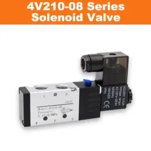 4V210-08 5/2 Way Single Solenoid Valve Airtac Type Pneumatic Air Control Valve AC110V AC220V AC380V DC12V DC24V
