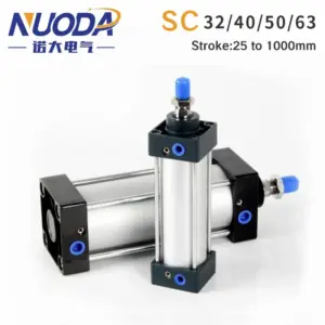 SC Standard Air Pneumatic Cylinders SC32/40/50/63mm Bore Double Acting 50/75/100/125/150/175/200/250/300/400/500/1000mm Stroke