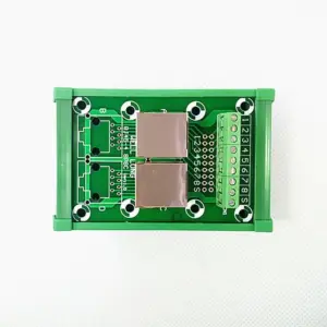 DIN Rail Mount RJ45 Module,RJ45 8P8C Right Angle Jack 2-Way Buss Breakout Board, Terminal Block, Connector.