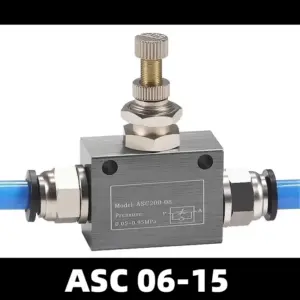 ASC Series One-Way Adjustable Throttle Valve, Precision Flow Control for Hydraulic/Pneumatic Systems