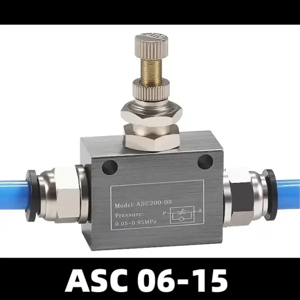 ASC Series One-Way Adjustable Throttle Valve, Precision Flow Control for Hydraulic/Pneumatic Systems