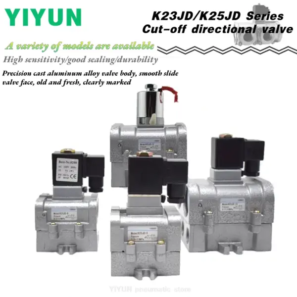 K23JD,K23JQ,K23JK,K25JD-6,8,10,15,20,25 YIYUN pneumatic two-position threeway solenoid valve K23JD K25JD K23JQ K23JKseries