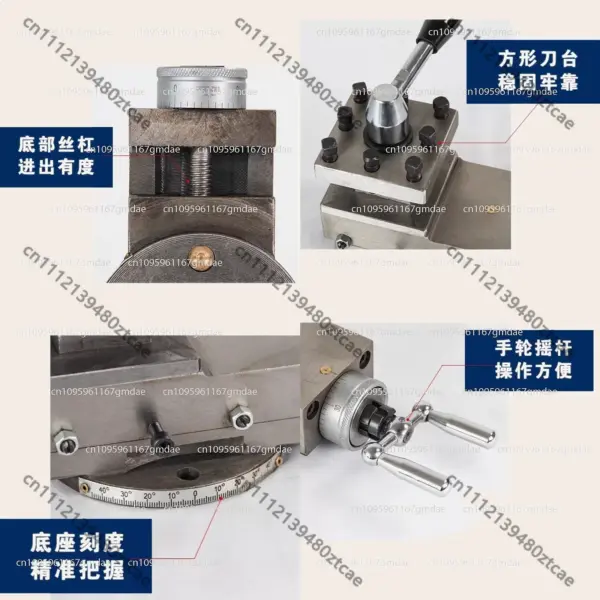 JY250 Quick Change Tool Post Assembly Holder Compound Slide Rest for Mini Bench Lathe