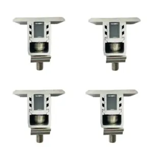 4Pcs Adjustable Solar Panel Clamps Medium Pressure Side Pressure Solar End Mid Clamp Kit Aluminum Durable Solar Rail End Clamps