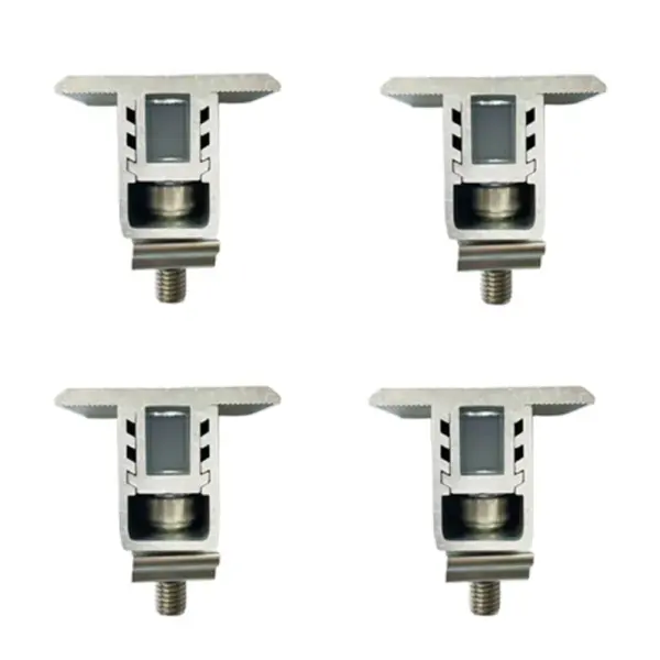 4Pcs Adjustable Solar Panel Clamps Medium Pressure Side Pressure Solar End Mid Clamp Kit Aluminum Durable Solar Rail End Clamps