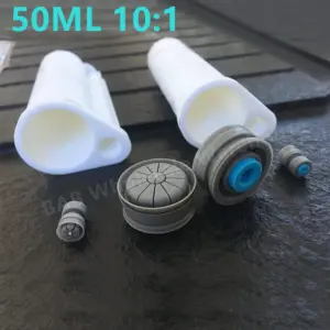50ml 10:1 Unfilled Double-Barrel Cartridge AB Glue Tube Set with Sealing Pistons for 50ml 10:1 Adhesives Dispensing AB Glue Gun