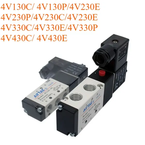 ‌4V210/4V420 Solenoid Valve - 08A/B-310-10 15mm High Pressure Pneumatic Valve for Industrial Automation