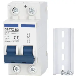 DC Miniature Circuit Breaker 2 Pole 1000V 32 Amp Isolator DC Disnnect Switch For DC Power Supply Solar Photovoltaic System