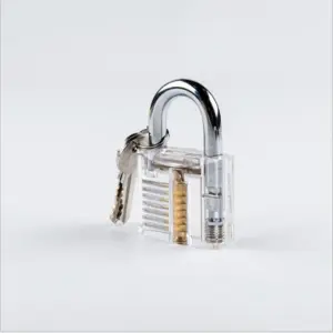 Transparent Visible Pick Cutaway Practice Padlock Lock With Broken Key Removing Hooks Lock Kit Extractor Set Locksmith Tool