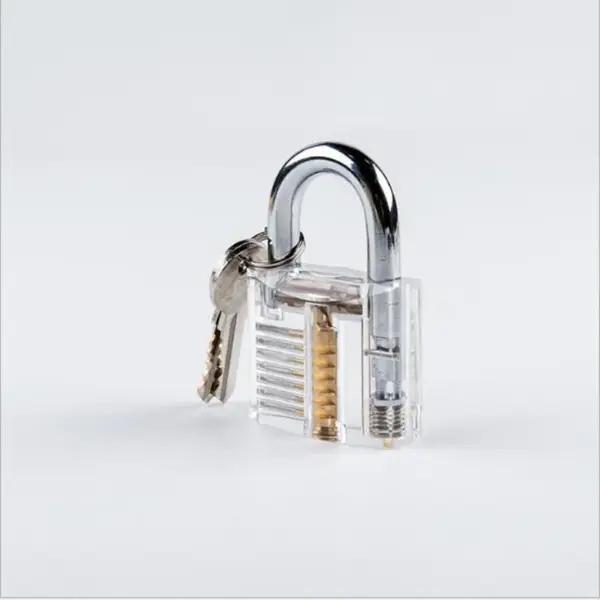Transparent Visible Pick Cutaway Practice Padlock Lock With Broken Key Removing Hooks Lock Kit Extractor Set Locksmith Tool
