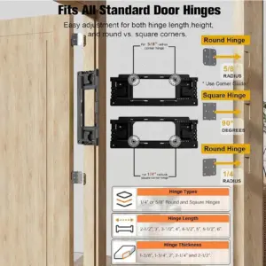 Professional Door Hinge Jig Efficient Cutting Mortiser Template Router Kit for Precise Door Hinge Fitting