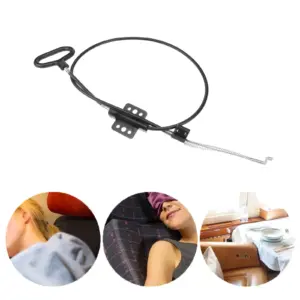 2Pcs Recliner Cable Pull Handle Universal Sofa Couch Replacement Strong Reinforced Carbon Steel D Ring Mechanism Smooth Grip