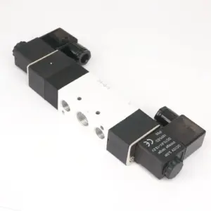 4V330E-10 3 Positions 5 Ways 3/8" BSPT Pneumatic Solenoid Valve Central Exhaust