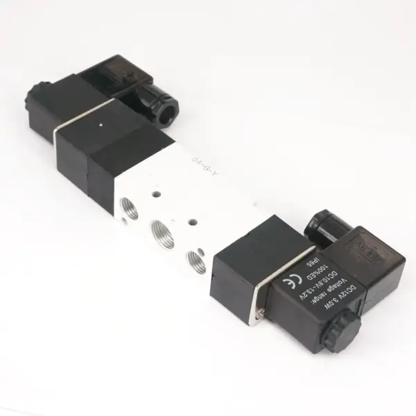 4V330E-10 3 Positions 5 Ways 3/8" BSPT Pneumatic Solenoid Valve Central Exhaust