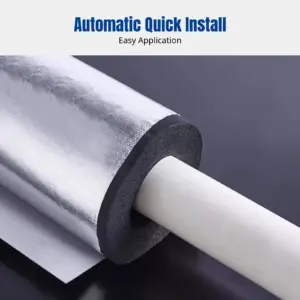 Thickened Automatic Open Rubber Foam Insulation Pipe Sleeve, Outdoor Anti-Freeze, Heat Retention for Air Conditioner, Pipeline