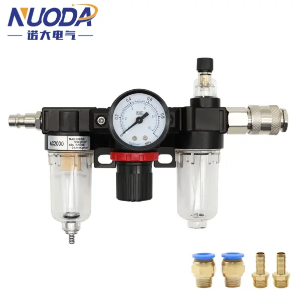 AC2000-02 1/4"Pressure Regulator Gauge Air Compressor Filter Oil Moisture Separator For Water Filters Dehumidifie