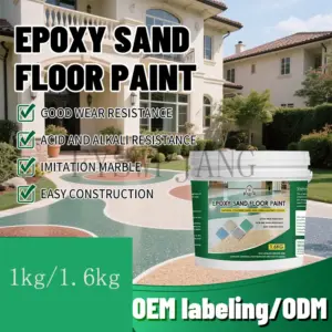Epoxy Color Sand Floor Paint Cement Floor Paint Floor Wear-Resistant Imitation Marble Paint Self-Leveling Floor Paint