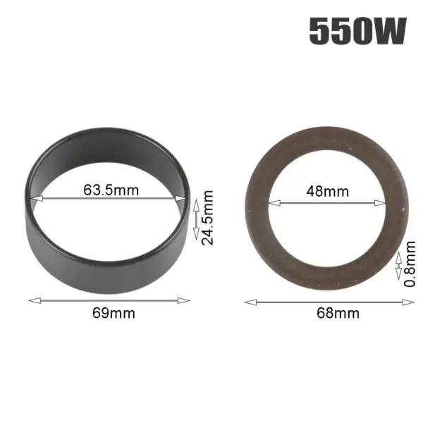 Air Compressor Cylinder Sleeve Designed for Oil-Free Vacuum Pumps with For Piston For Ring Fit for 550W up to 1500W Units