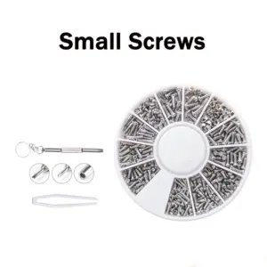 600/1000Pcs Small Screws Nuts Assortment Kit Small Nickel-plated Iron Screws Electronics Screw set For Glasses Repair Tool Kit