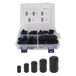 22pcs Clip-on Ferrite Ring Core Bead Choke RFI EMI Filter Noise Suppressor Cable Clip for USB Audio Video Cable Power Cord