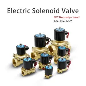 Electric Solenoid Valve 1/4" 3/8" 1/2" 3/4" DN8/10/15/20/25/35/40 Normally Closed Pneumatic For Water Oil Air Gas 12V 24V 220V