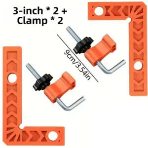 90 Degree Right Angle Positioning Ruler Woodworking Corner Clamp Set For Furniture Assembly And Construction Measuring Tools