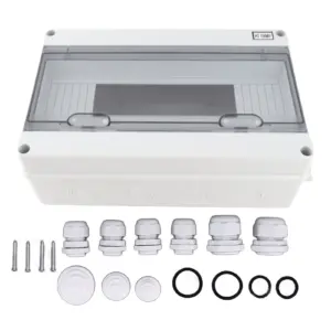 Distribution Box 15 Way IP65 Proof Plastic Junction Case Transparent Cover for MCB