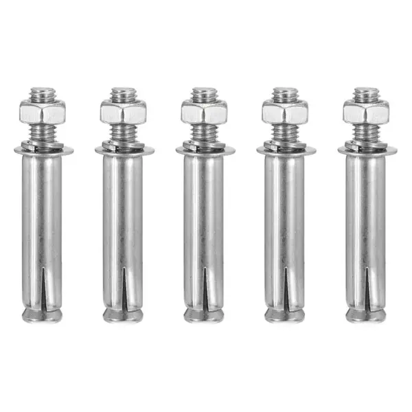 2/5PCS Expansion Screws Wedge Anchors Screw Bolt 304 Stainless Steel M6 M8 M10 External Hex Expansion Bolts for Cement Concrete