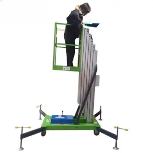 10 meters electric ladder hydraulic telescopic aluminum one person lift vertical ladder