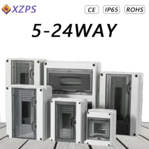 HL Series IP65 Waterproof Junction Box 5/8/12/15/18/24WAY Plastic Outdoor Electrical Distribution Box Switch Circuit Breaker Box