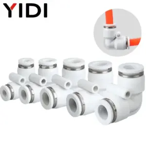 5/10/20pcs Plastic Push in 90 Degree Compressed Air Hose Angle Elbow Connector Pneumatic Tube Corner Fittings PV 4mm 6mm 8mm 4 6
