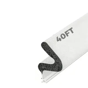 ABXF-Kerf Style Foam Strip 40FT Weather Stripping Door Seal, For Large Gaps,For Exterior And Interior Frames White