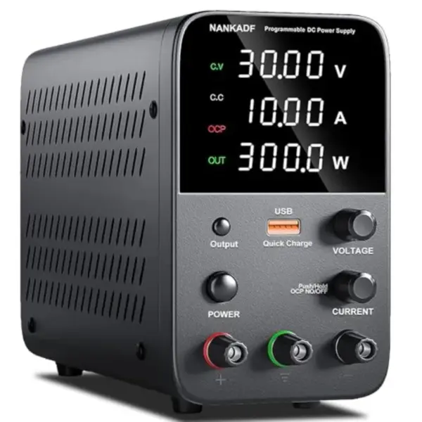 DC Power Supply Variable Bench Power Supply with Encoder Adjustment Knob Output Enable/Disable Button Adjustable Power Supplies