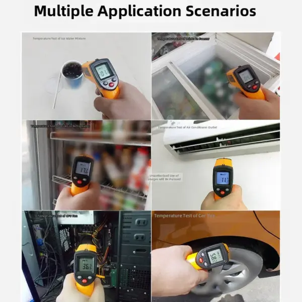 Temperature Meter Infrared Thermometer HVAC Inspection Powered By 2x AAA Batteries Measurement Range -50 400 C