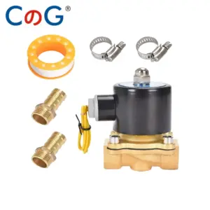 CG Brass Electric Solenoid Valve 1/4"  1/2"  DN8/10/15/20/25/50 Normally Closed 12V 24V 220V 110V Pneumatic for Water Oil Air
