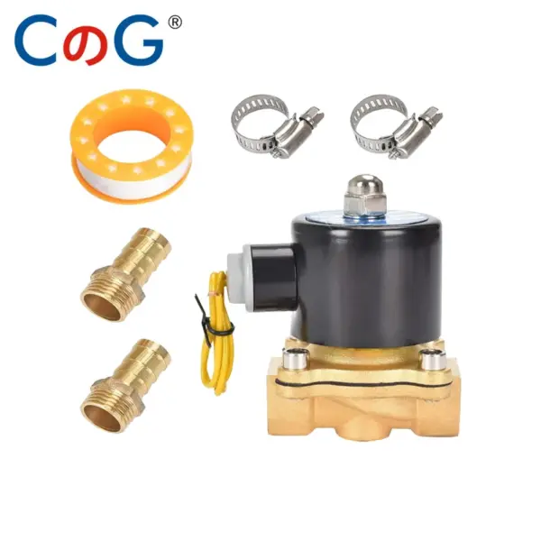 CG Brass Electric Solenoid Valve 1/4"  1/2"  DN8/10/15/20/25/50 Normally Closed 12V 24V 220V 110V Pneumatic for Water Oil Air