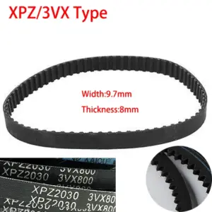 3VX 310 830 870 1080 1180 9.7mm Width 8mm Thickness Rubber Air Compressor Wegde Raw Edge Gogged Band Timing Transmission V Belt