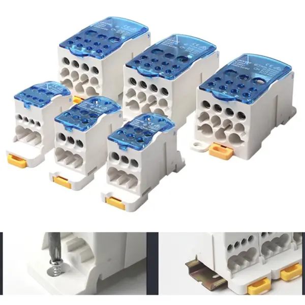 80A ~500A Electric Split Din Rail Terminal Block Junction Box Power Wire Electrical Connector Terminal Block Connector