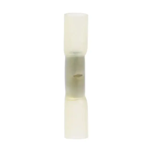 25Pcs Heat Shrink Crimp Connectors Butt Terminals 1.5-2.5mm Waterproof Corrosion Resistant Visual Inspection Dual Walled Design