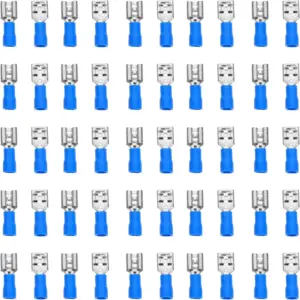 100Pcs Crimp Terminal Cold Press Wire Connectors High Durability Electrical Insulated Spade Connectors Quick Disconnect Wire