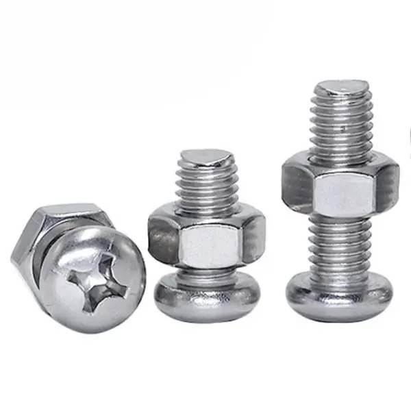 50Sets 304 Stainless steel Cross Round Phillips Pan Head Bolt Hexagon Nuts Combination Micro M1 M1.2 M1.4 M1.6 Screw Nut Set