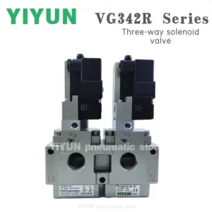 VG342R-50DZ-06F-X87,three-way solenoid valve,Pilot operated seat valve,elastomeric seal,YIYUN Pneumatic,VG342R Series
