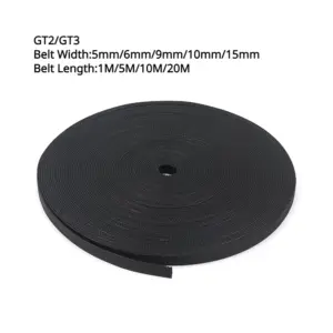 5M/Lot GT2 GT3 Open Timing Belt Width 5mm/6mm/9mm/10mm/15mm GT2 GT3 Belt Rubber Aramid Fiber Cut to Length for 3D Printer Parts