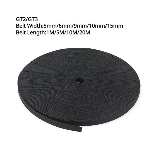 5M/Lot GT2 GT3 Open Timing Belt Width 5mm/6mm/9mm/10mm/15mm GT2 GT3 Belt Rubber Aramid Fiber Cut to Length for 3D Printer Parts
