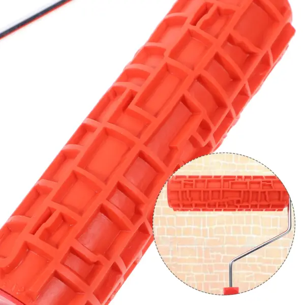7 Inch Pattern Painting Roller for Wall Decoration DIY Grain Texture Tool Painting Rubber Roller Rubber Stencil Drywall Art