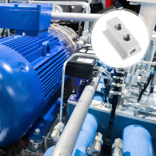 T-Shaped Air Distribution Manifold Multi-Channel Pneumatic Flow Distributor for Compressors Gas Terminals Engineering Wiring