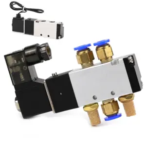 4V110-06 1/8 Air Solenoid Valve PNEUMAT VALV 5 Way Port 2 Position Gas Pneumatic Electric Magnetic Valves  DC12V 24V 110V 220V
