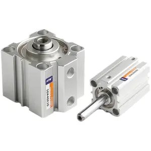 SDA Compact Pneumatic Cylinder Double Acting Thin Air Cylinder 12/16/20/25/32/40/50/63/80mm Bore 5-100mm Stroke Piston Cylinder