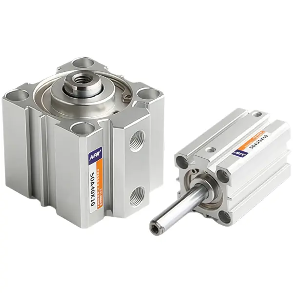 SDA Compact Pneumatic Cylinder Double Acting Thin Air Cylinder 12/16/20/25/32/40/50/63/80mm Bore 5-100mm Stroke Piston Cylinder